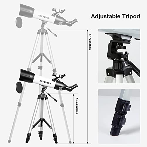 Telescopes for Adults High Powered - 500x80mm AZ Astronomical Professional Refractor Telescope for Beginners Astronomy with Advanced Eyepieces, Cool Astronomy for Christmas, White