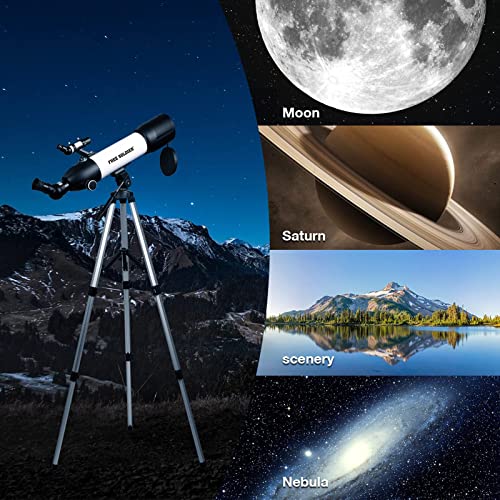 Telescopes for Adults High Powered - 500x80mm AZ Astronomical Professional Refractor Telescope for Beginners Astronomy with Advanced Eyepieces, Cool Astronomy for Christmas, White