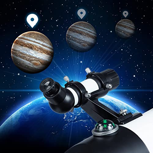 Telescopes for Adults High Powered - 500x80mm AZ Astronomical Professional Refractor Telescope for Beginners Astronomy with Advanced Eyepieces, Cool Astronomy for Christmas, White