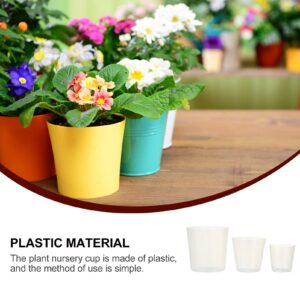 30pcs Planting pots Humidity Dome 2 Gallon Nursery Starter for containers Plant Domes Plants Indoor Small- Plant Nursery Pots Gardening Cups Planting- Containers (Transparent)