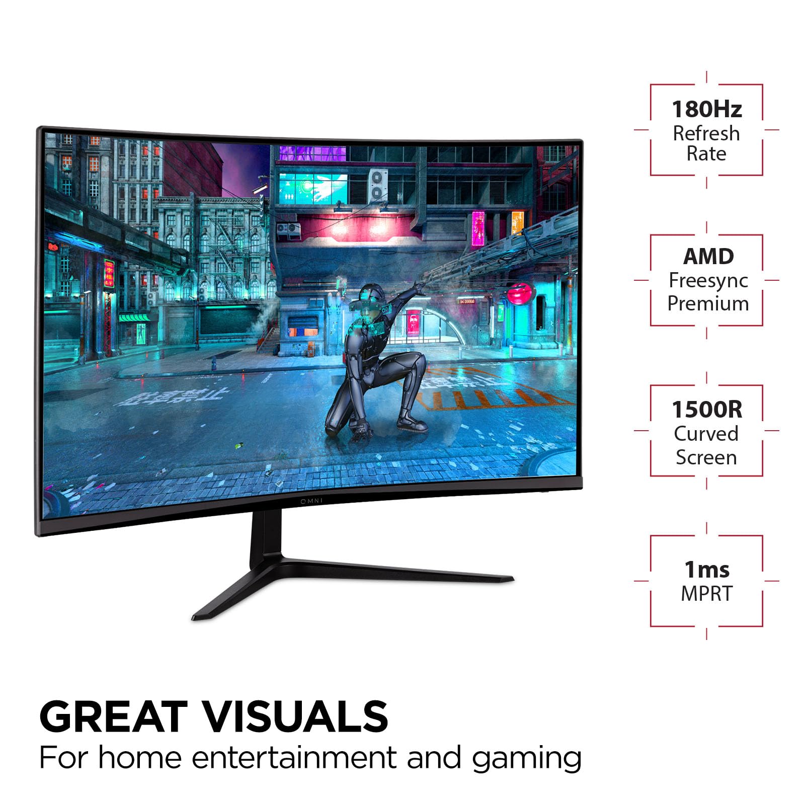 ViewSonic VX3218-PC-MHD 32 Inch Full HD 1080p 165Hz 1ms Curved Gaming Monitor with Adaptive-Sync Eye Care Frameless HDMI and Display Port (Renewed)