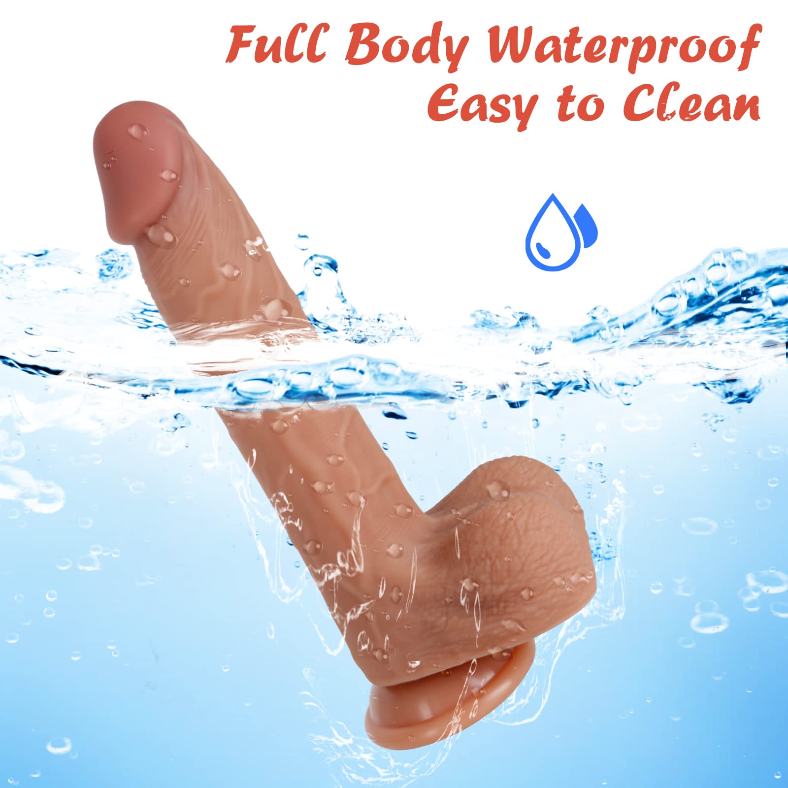 7.9" Silicone Realistic Dildos Sex Toy with Strong Suction Cup for Hands-Free, Flexible Lifelike Sex Toys, Anal Adult Harness Strap On Sex Toys for Women