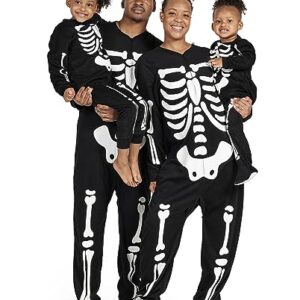 The Children's Place Kids One Piece Family Matching, Halloween Pajama Sets, Cotton, Skeleton, Medium