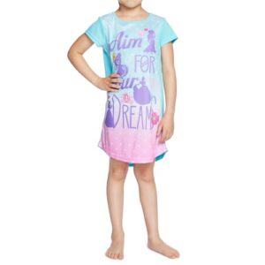 Disney Girls' Princess 3-Pack Nightgown, GIRLS RULE 2, 6