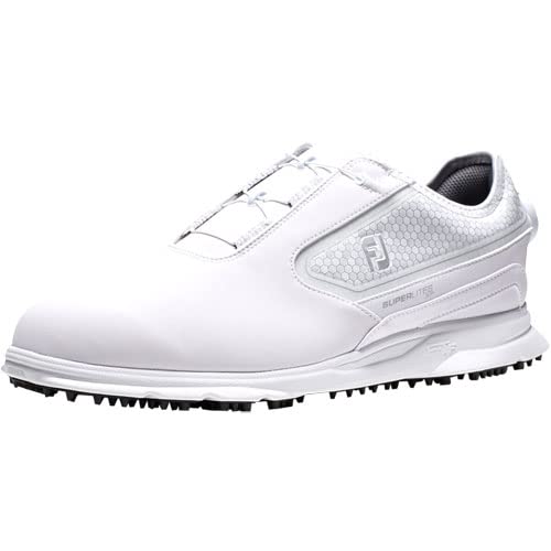 FootJoy Men's Superlites XP BOA Previous Season Style Golf Shoe, White/White, 10.5