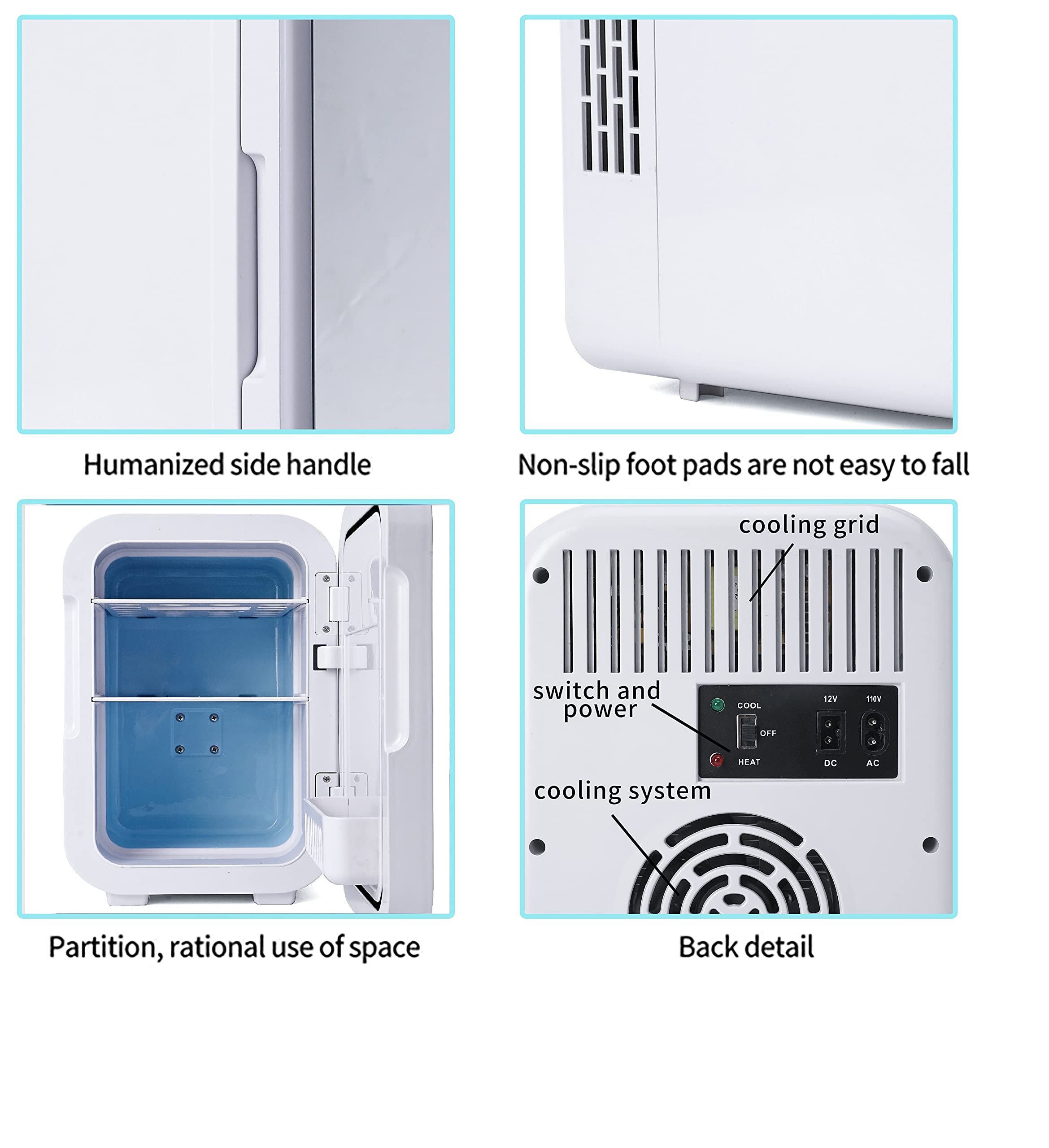 ZLPTEAM Mini Fridge 8 Liter, Mini Fridge for Skincare, Beauty Fridge