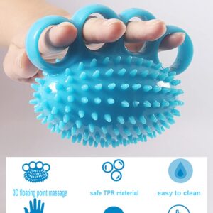 Hand Grip Strengthener Finger Exerciser Training Ball for Patient Recovery Elderly Stroke Arthritis Physical Therapy Anxiety Stress Relief Pressure Squeeze for Yoga Athletes Musicians Muscles Massage