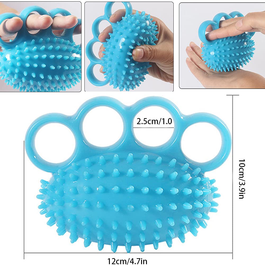 Hand Grip Strengthener Finger Exerciser Training Ball for Patient Recovery Elderly Stroke Arthritis Physical Therapy Anxiety Stress Relief Pressure Squeeze for Yoga Athletes Musicians Muscles Massage