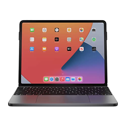 Brydge 12.9 MAX+ Wireless Keyboard with Trackpad for iPad Pro 12.9-inch - Wireless Connectivity - Bluetooth - iPad Pro - TouchPad - iPadOS - Space Gray