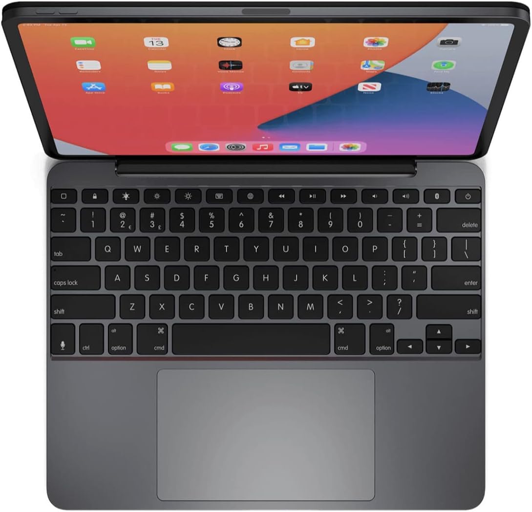 Brydge 12.9 MAX+ Wireless Keyboard with Trackpad for iPad Pro 12.9-inch - Wireless Connectivity - Bluetooth - iPad Pro - TouchPad - iPadOS - Space Gray