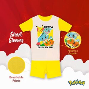 Pokemon Boys' 6-Piece Snug-Fit Cotton Pajamas Set, Poke Treasure, 10