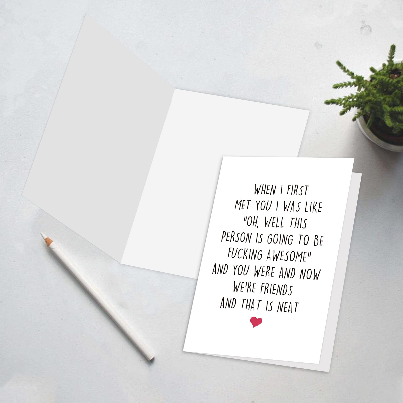 Funny and Sarcastic Friendship Card, Best Friend Birthday Card for Bestie, Sweet Unique Bday Card