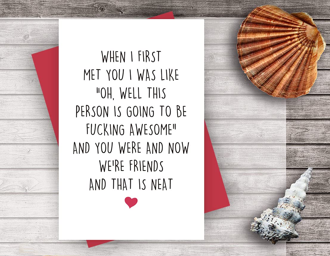 Funny and Sarcastic Friendship Card, Best Friend Birthday Card for Bestie, Sweet Unique Bday Card