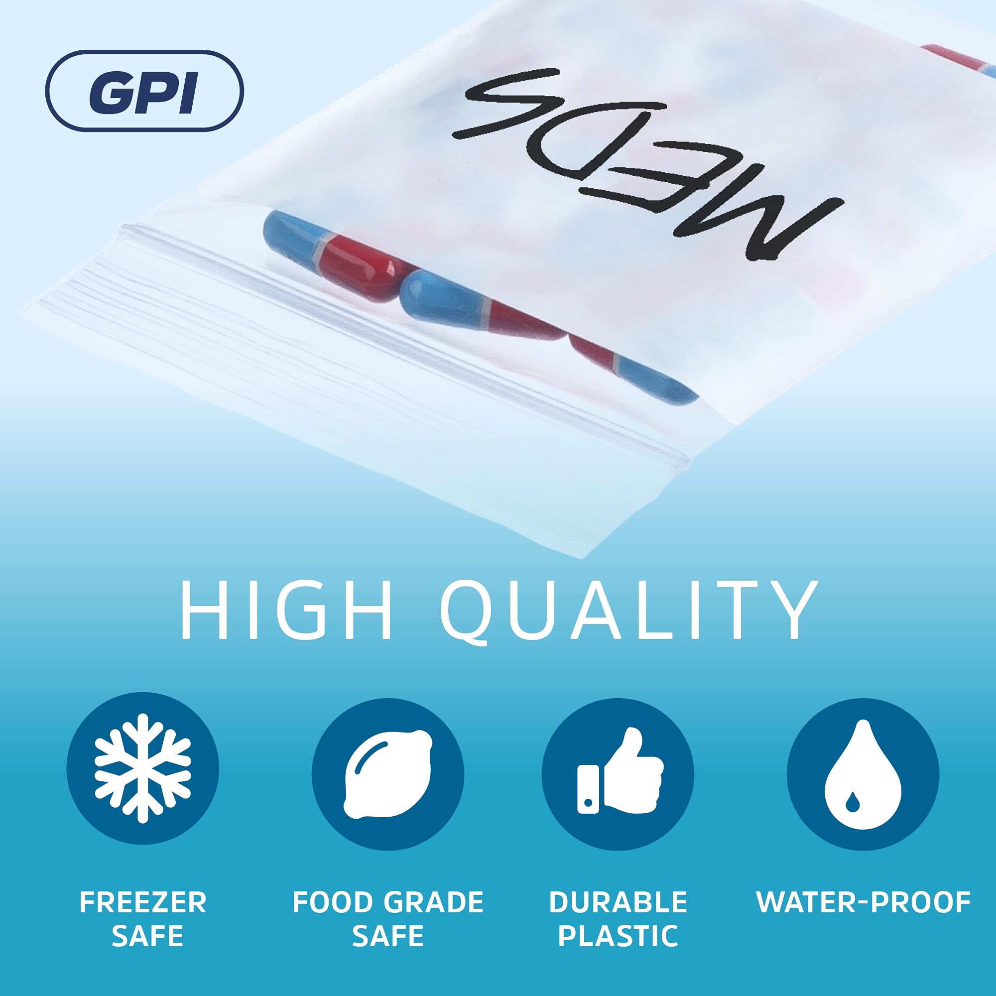 GPI Pack of 100 1.5" x 2" CLEAR PLASTIC RECLOSABLE ZIP JEWELRY BAGS - Bulk 2 mil Thick Strong & Durable Poly Baggies With Resealable Zipper Top Lock & write-on white block, for storage & shipping