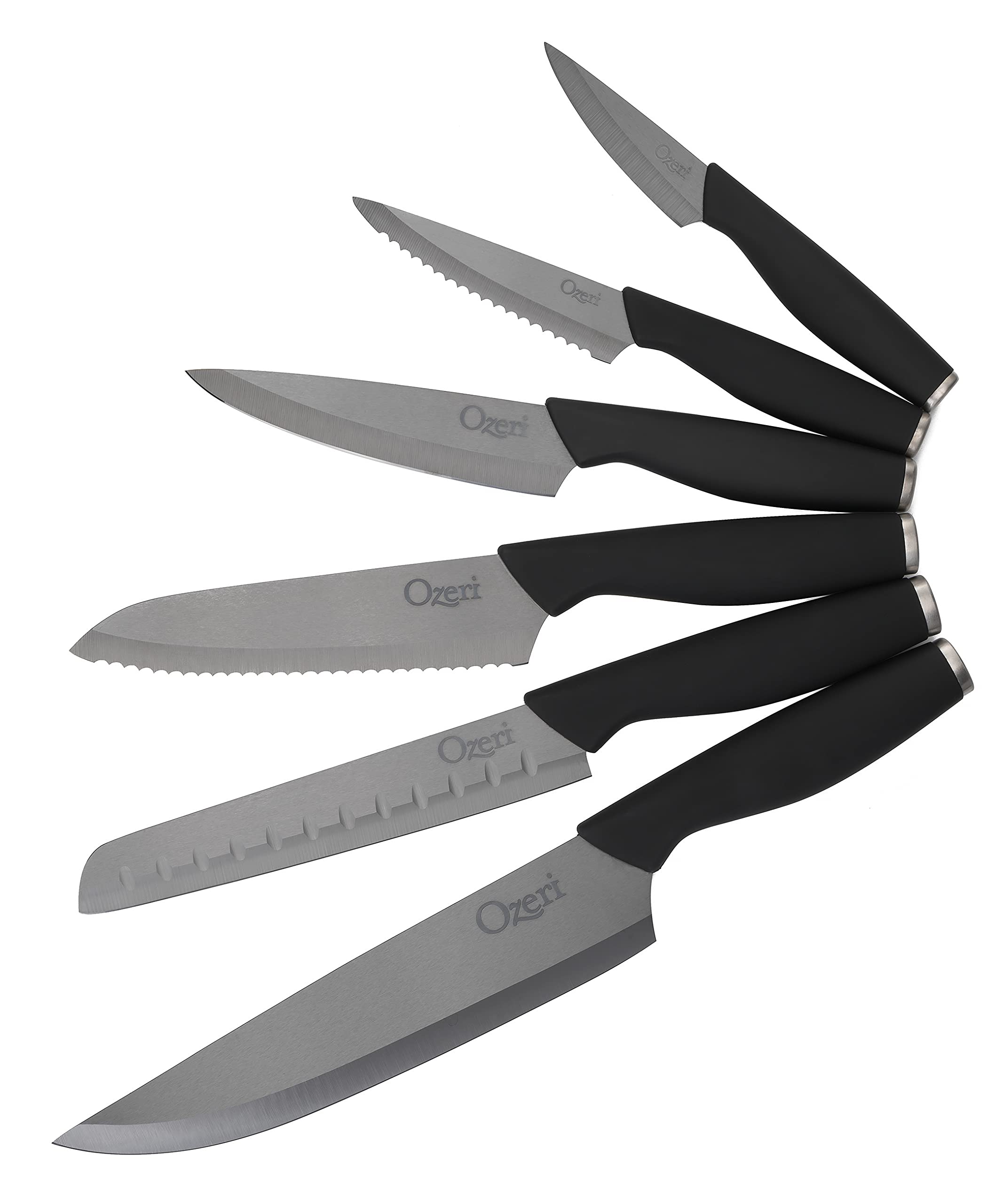 Ozeri Elite Chef II 12-Piece Ceramic Knife Set,Black