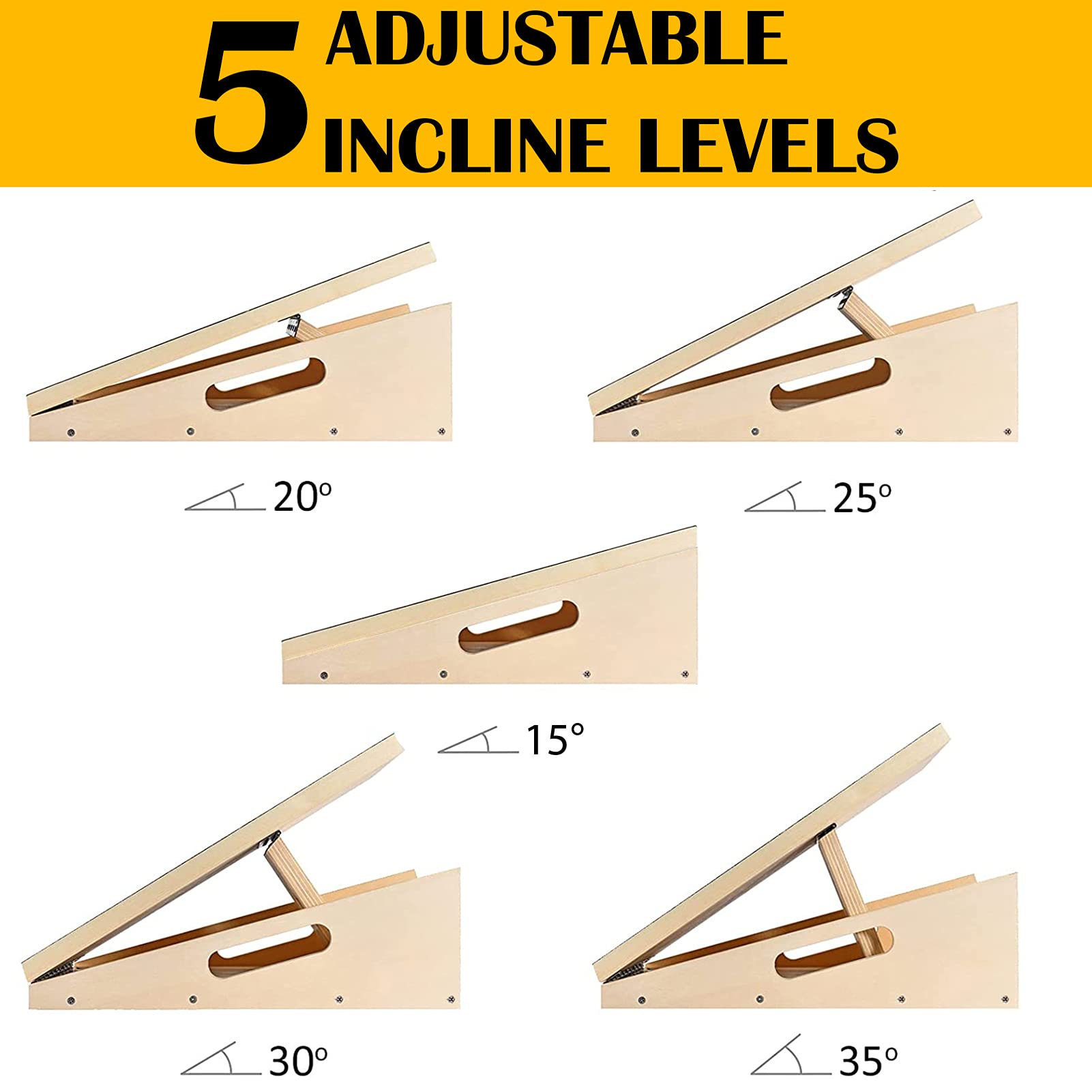 MUCITAGF Professional Slant Board, Adjustable Incline Board and Calf Stretcher, Slant Board for Calf Stretching, Calf Stretch Board