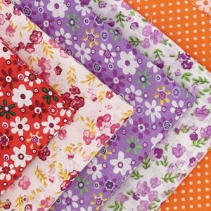 Cartisanat Fat Quarters Fabric Bundles，12 Pcs (20in x 20in / 50cm x 50cm) Sewing Patterns Quarter Precut Fabrics for Quilting Squares Scraps TOP Cotton Material Bundle Patchwork DIY Crafting Floral B