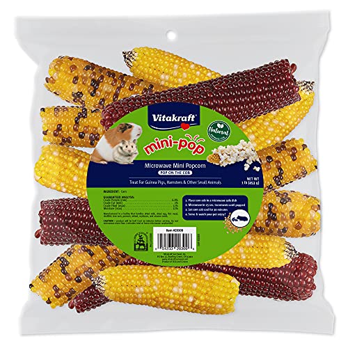 Vitakraft Mini Pops Treat for Small Animals - 100% Real Corn Cob - Supports Healthy Teeth - 1 lb