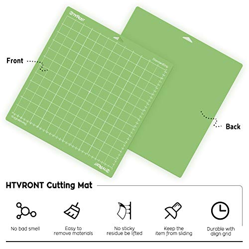 HTVRONT Cutting Mat for Cricut, 8 Pack Cutting Mat 12x12(StandardGrip, LightGrip, StrongGrip, FabricGrip) for Cricut Explore Air 2/Air/One, Variety Adhesive Sticky Cutting Mats Accessories for Cricut