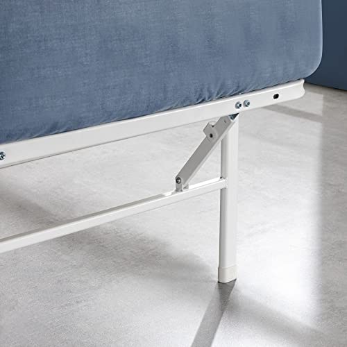 ZINUS SmartBase Tool-Free Assembly Mattress Foundation / 14 Inch Metal Platform Bed Frame / No Box Spring Needed / Sturdy Steel Frame / Underbed Storage, White, Queen