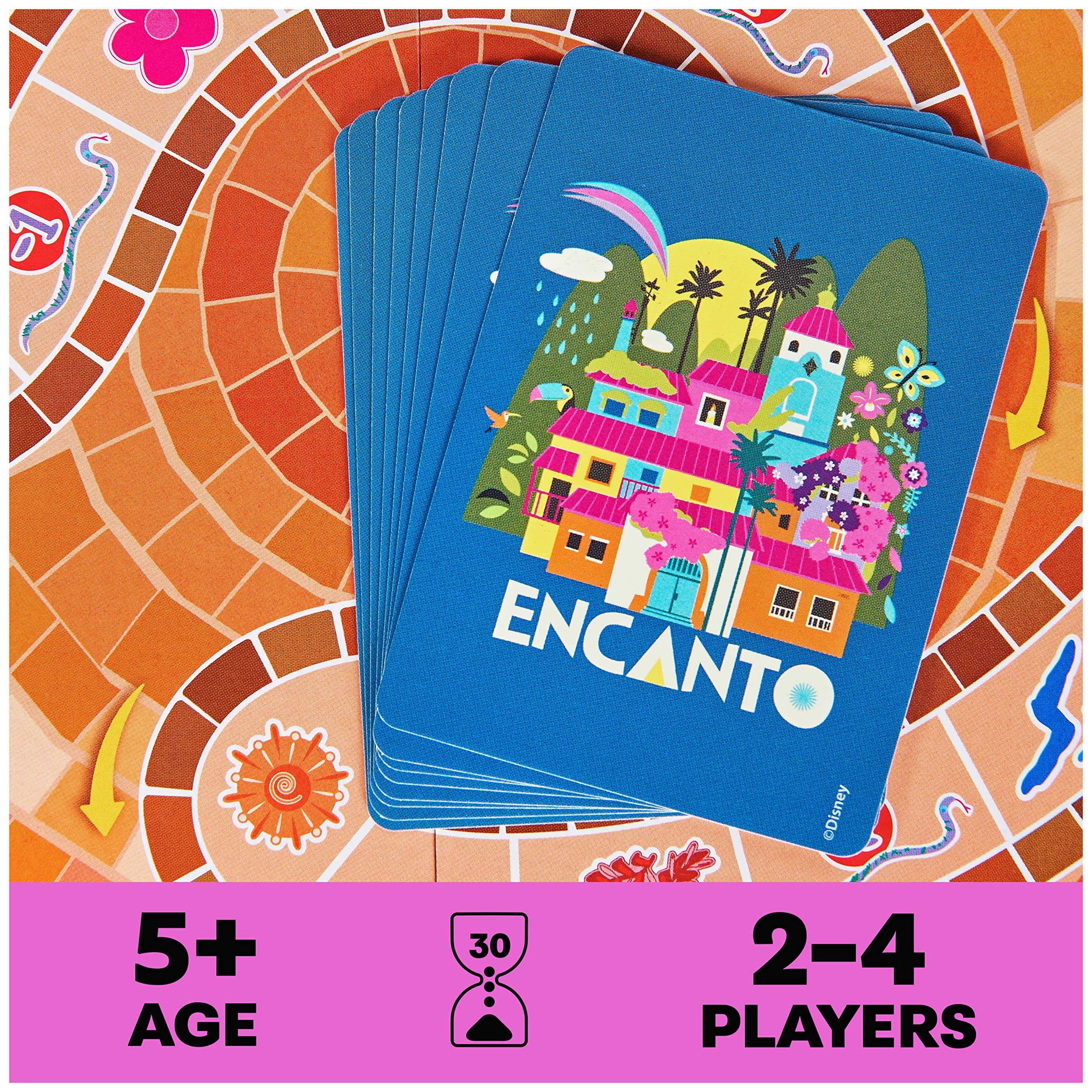 Disney Encanto, House of Charms Cute Easy Family Board Game with Magic Tokens Based on The Movie, for Kids Ages 5 and up