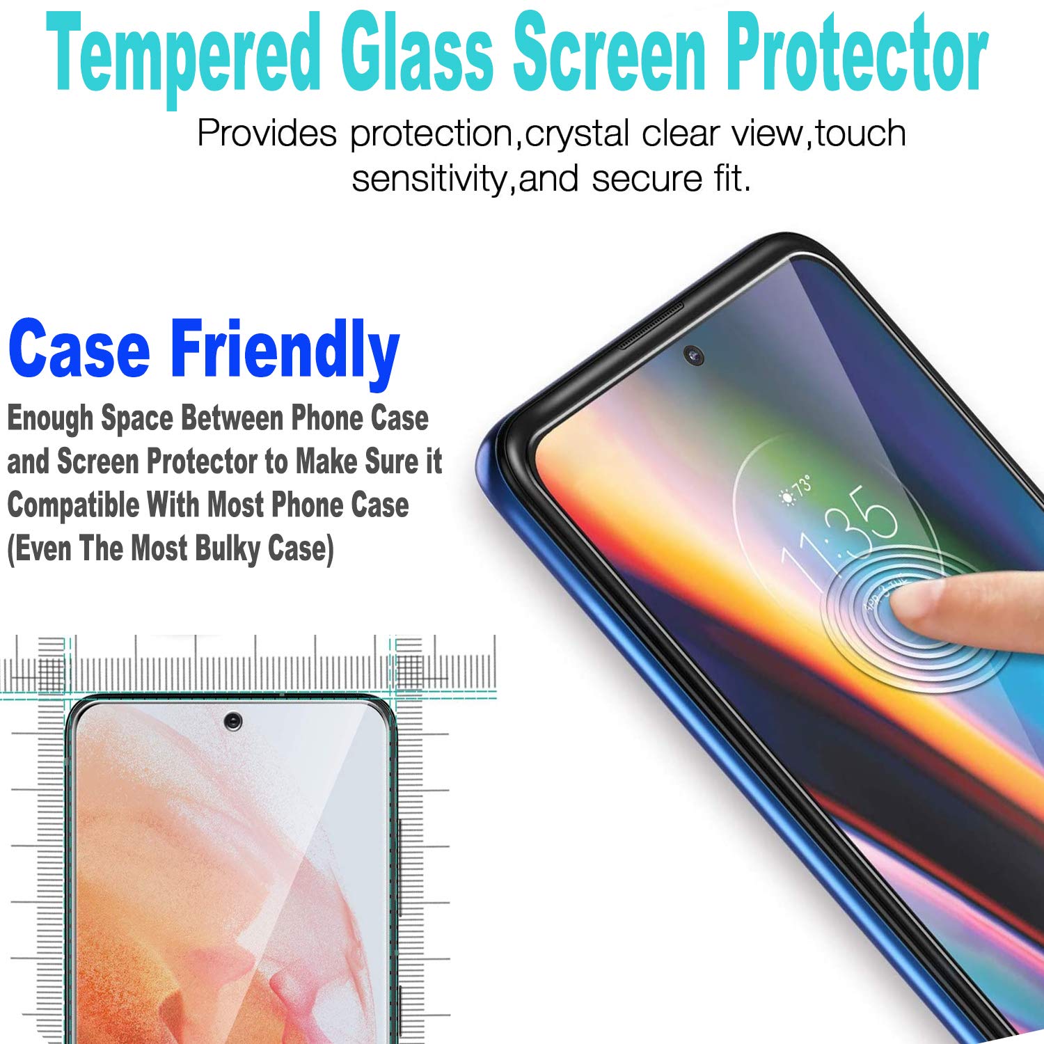 Galaxy A42 5G Case, Samsung A42 5G Phone Case with [Tempered Glass Screen Protector Included], STARSHOP Military Grade Shockproof Protective Dual Layer Phone Cover with Metal Ring Kickstand - Red