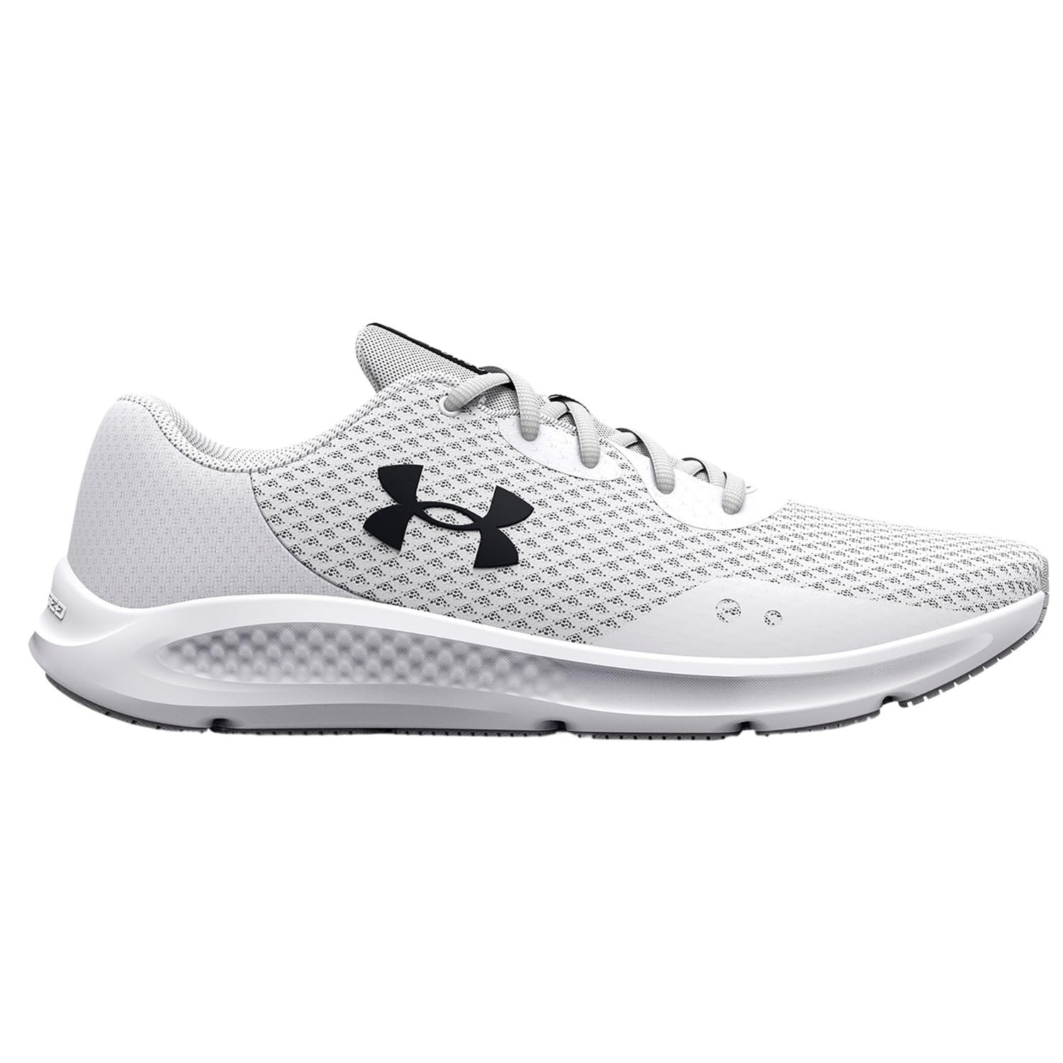 Under Armour Women's Charged Pursuit 3, White/Black, 5.5 Medium US