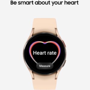 SAMSUNG Galaxy Watch 4 40mm Smartwatch with ECG Monitor Tracker for Health, Fitness, Running, Sleep Cycles, GPS Fall Detection, LTE, US Version, Pink Gold