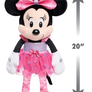 Disney Junior Minnie Mouse 19-Inch Large Minnie Mouse Ballerina Plushie, Officially Licensed Kids Toys for Ages 3 Up by Just Play