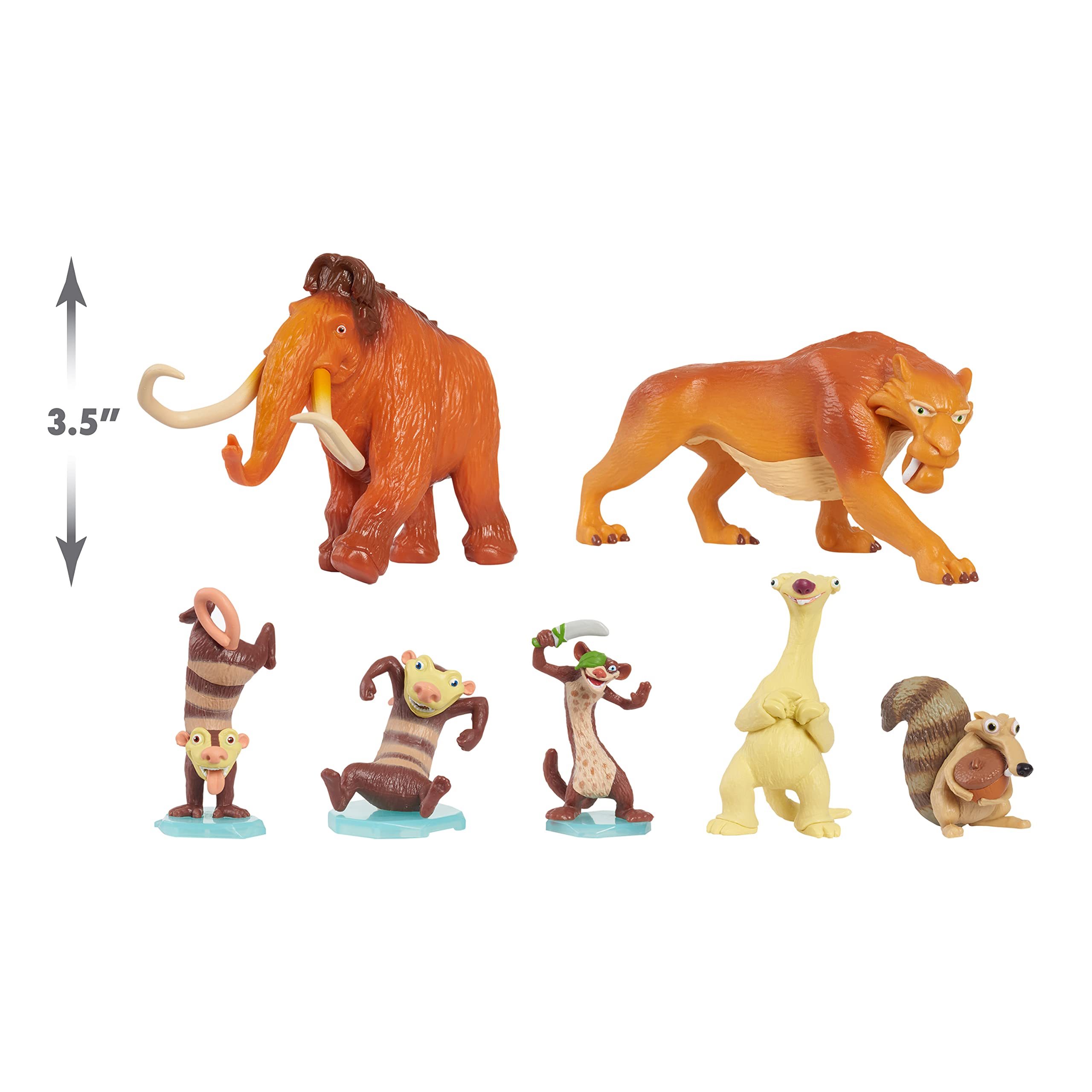 The Ice Age Adventures of Buck Wild Collector 7-Piece Figure Set with Manny, Diego, Sid, Scrat, Buck, Crash, and Eddie, Kids Toys for Ages 3 Up, Amazon Exclusive by Just Play