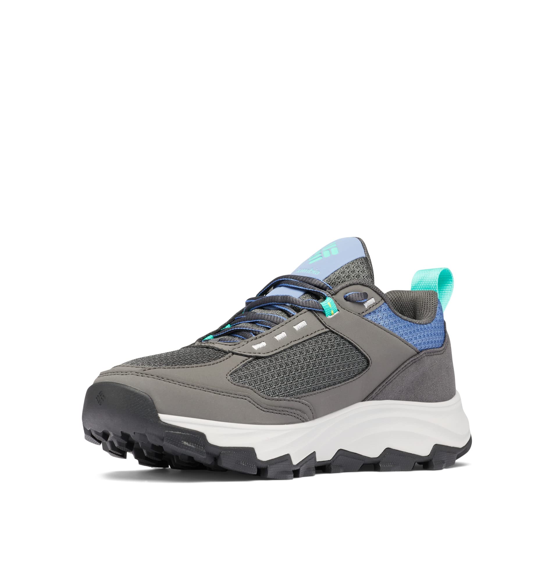 Columbia Women's Hatana Max Outdry Hiking Shoe, Dark Grey/Electric Turquoise, 9