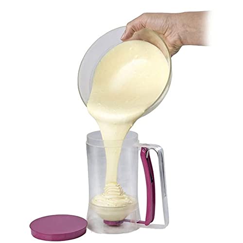 TTKL Cupcake Pancake Cookies Cream Dispenser Cake Mix Jug Baking Essentials Maker Cooking Tools Funnel Measuring cup Accessories