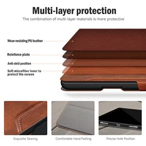 Antbox Case for iPad Pro 11 inch 4th Generation (2022)/3rd/2nd/1st Gen Vegan Leather with Pencil Holder Auto Sleep/Wake Function iPad Pro 11 Cover (Brown)