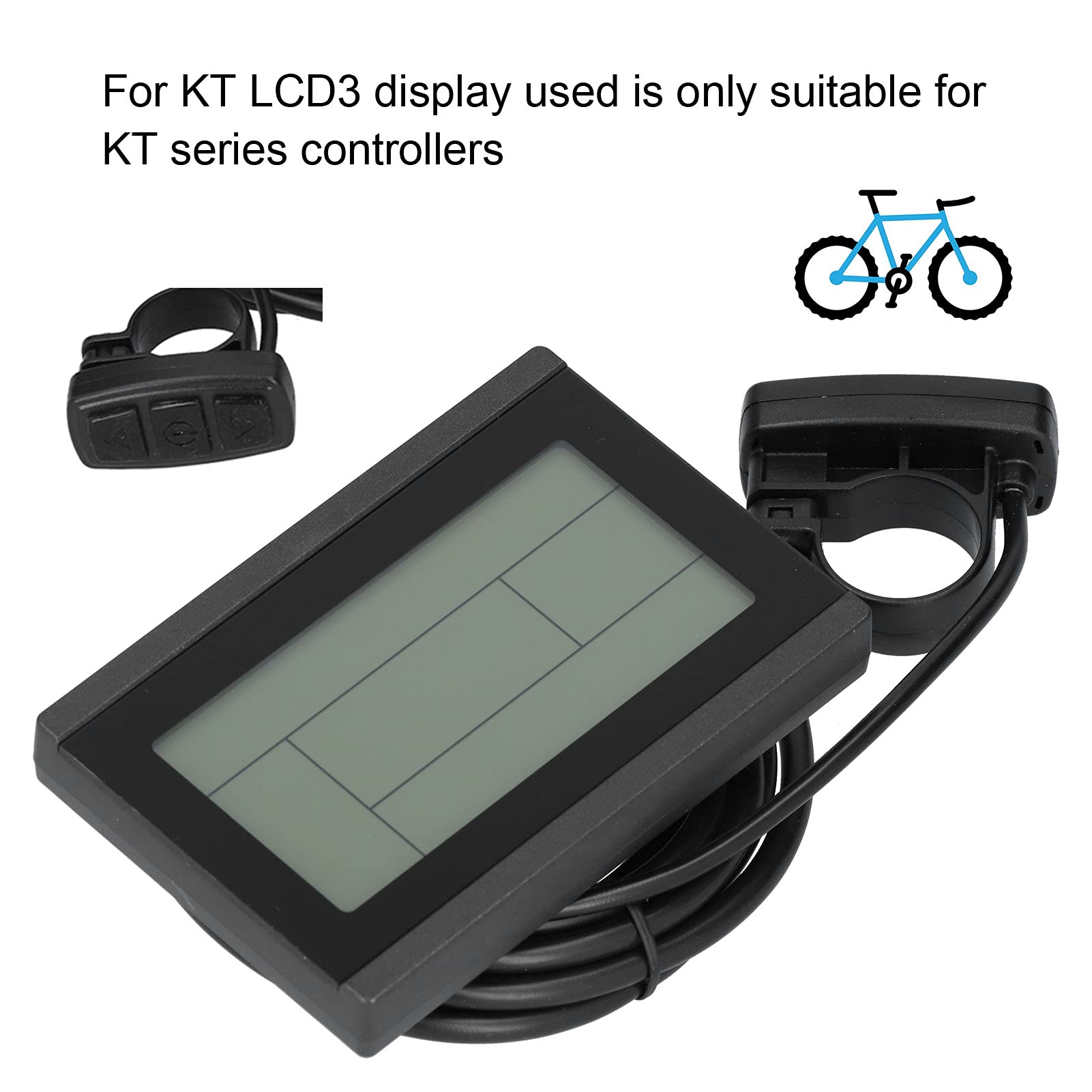 BTER E-Bike Motor Controller Kit, 36V48V 500W Electric Bike Motor Speed Controller with LCD Display, DIY E-Bike Conversion Kit for KT, for Electric Bicycle, Scooter, Electric Skateboard