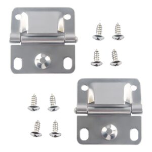 Cooler Stainless Steel Hinges with Screws Set Replacement -Compatible with Coleman Camping ice Chest Coolers Accessories 5235 6262 6270 (2 -Pack Stainless Steel Hinges)