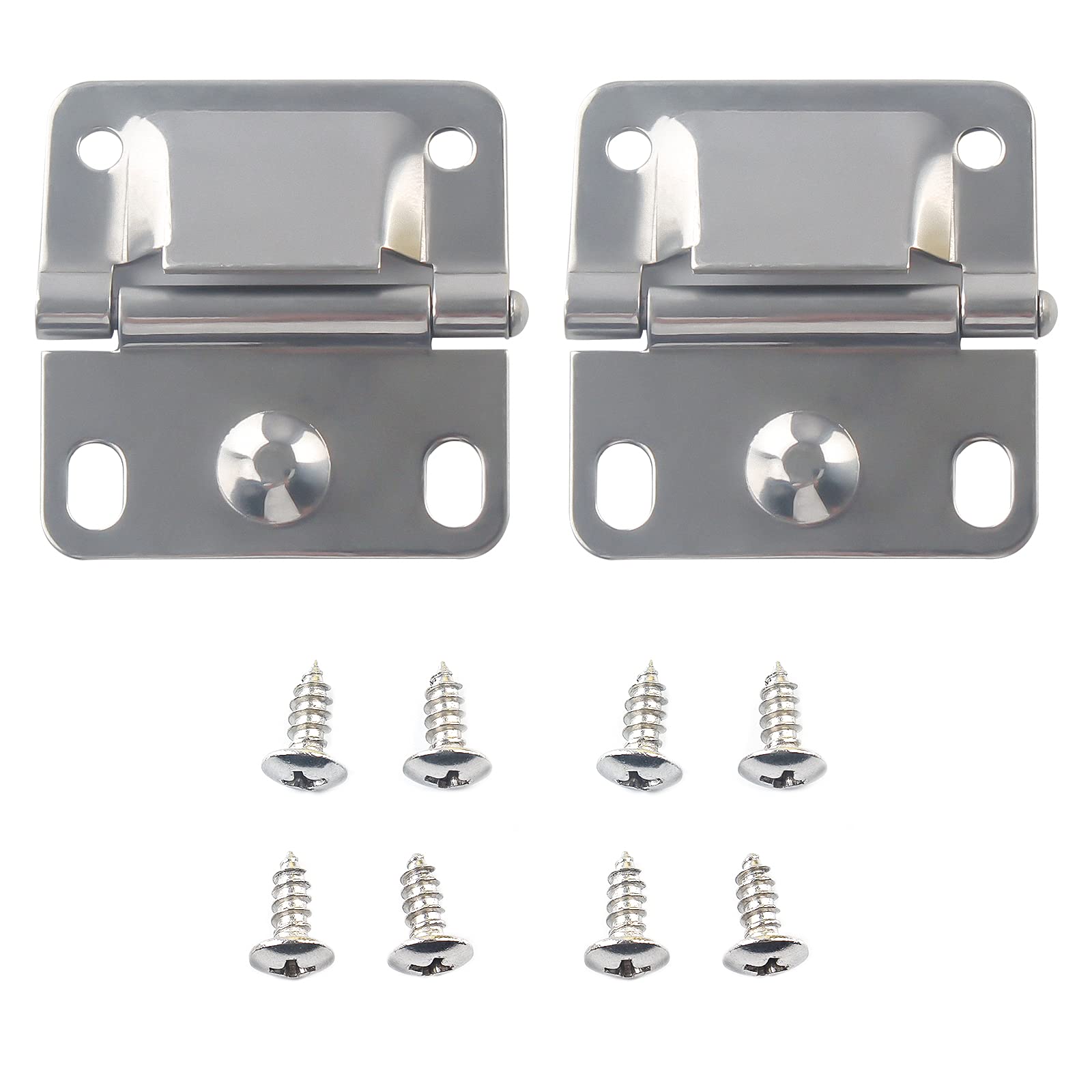 Cooler Stainless Steel Hinges with Screws Set Replacement -Compatible with Coleman Camping ice Chest Coolers Accessories 5235 6262 6270 (2 -Pack Stainless Steel Hinges)