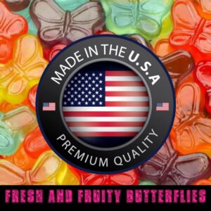 HEMP GUMMIES BEST TASTING, BUTTERFLY SHAPED, FRESH FRUITY, NATURAL HEMP for SLEEP-MADE in USA-4 OZ.