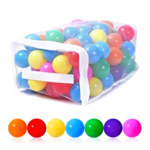 playmaty ball pit balls - phthalate free bpa free colorful plastic play ocean pool balls for kids swim pit fun toys 100pcs for toddlers and baby playhouse play tent playpen(colorful)