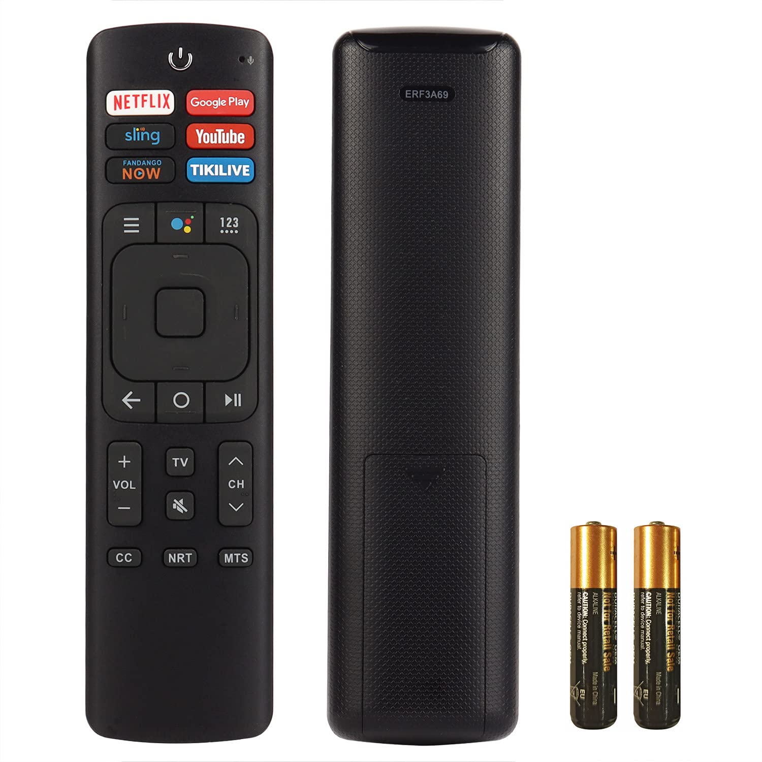 New ERF3A69 IR Remote Control for Hisense 55H9100E 655H9100E 65H9808 Smart TV with Netflix Google Play Sling YouTube Fandango Now Tikilive Buttons(with Batteries)【Without Voice Function】