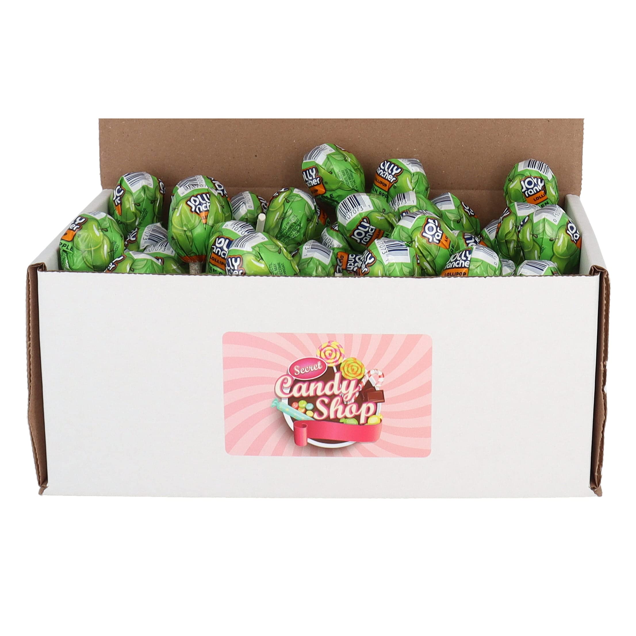 SECRET CANDY SHOP Jolly Rancher Pops Lollipops Lollies in a Box (Green Apple, Pack of 40)