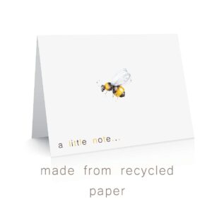 the lazy panda card company 20 Blank Cute All Occasion Bee Greeting Cards made from Recycled paper (Bee Note Cards)