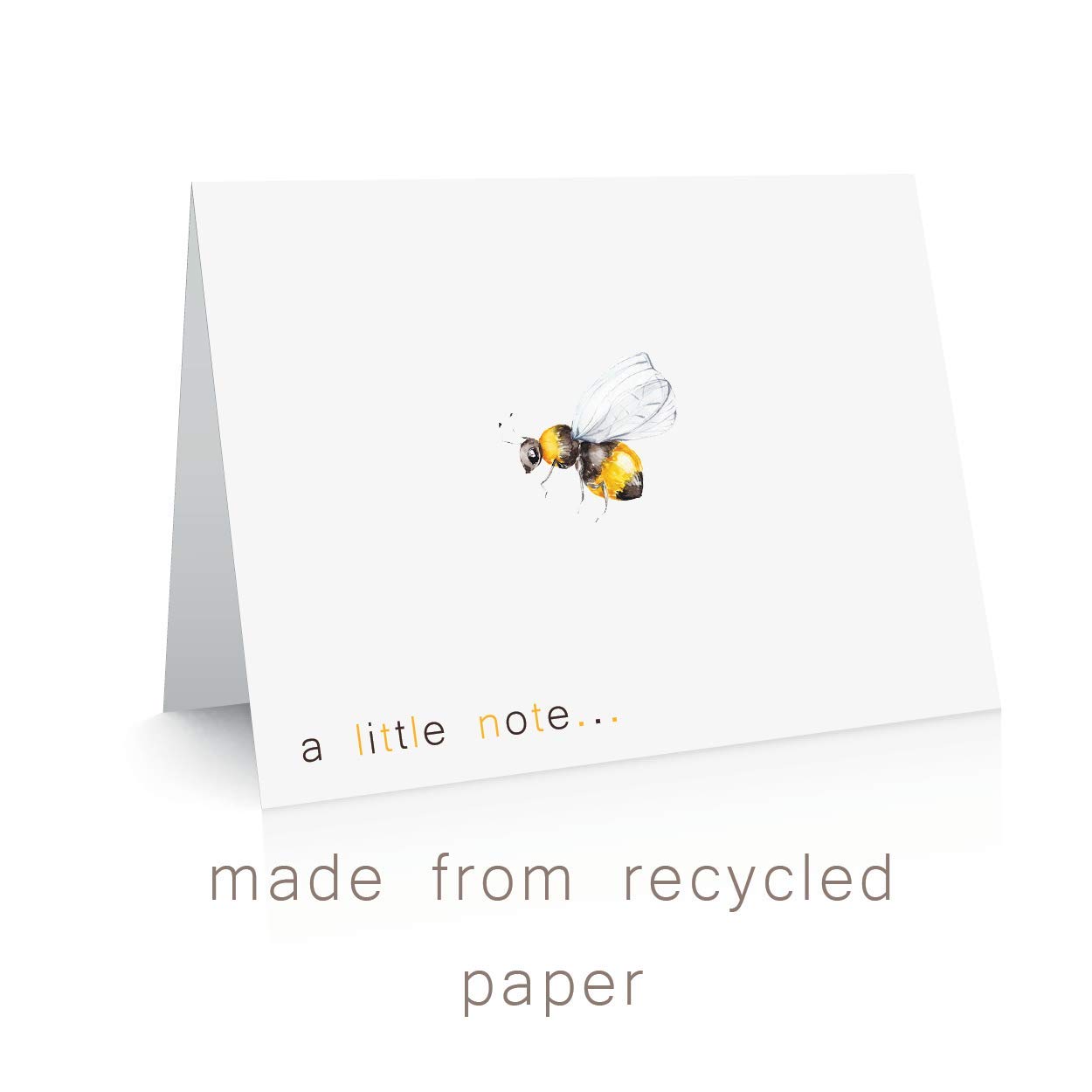 the lazy panda card company 20 Blank Cute All Occasion Bee Greeting Cards made from Recycled paper (Bee Note Cards)