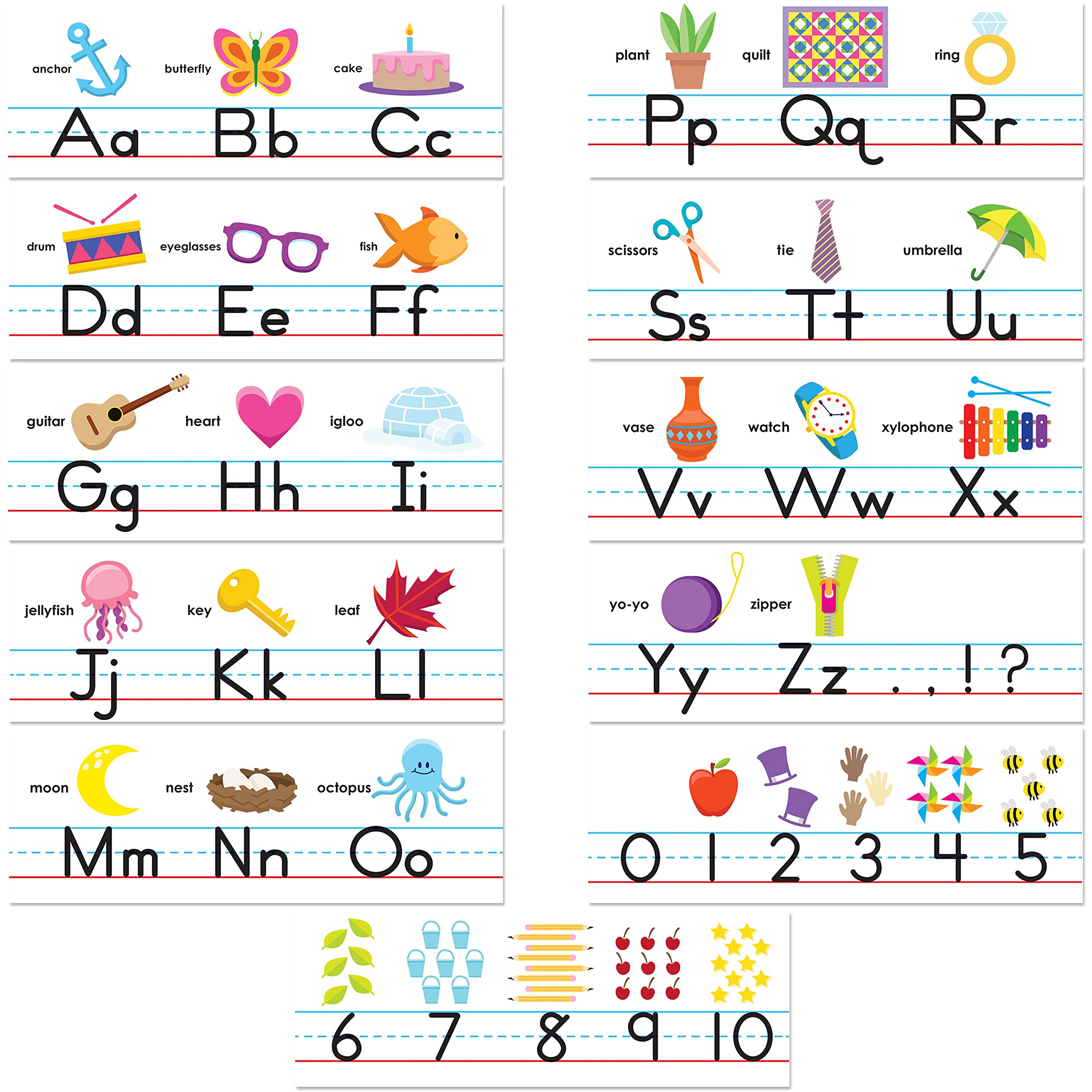 Youngever Alphabet Line for Classroom Wall, ABC Alphabet Banner, Educational Classroom Decorations (Each 24 inch x 8.5 inch)