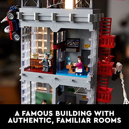 LEGO Marvel Spider-Man Daily Bugle Newspaper Office 76178 Building Set - Featuring 25 Spider-Verse Minifigures including Peter Parker, Venom, and Spider-Gwen, Collectible Gift Idea for Adults