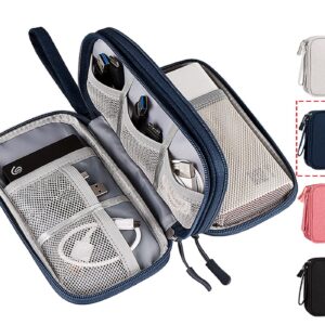 Portable, Waterproof Electronics Accessories Case and Organizer Bag for Cables, USB Drives and Chargers