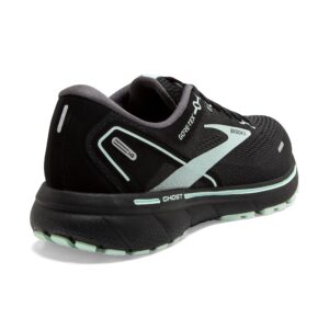 Brooks Women's Ghost 14 GTX Waterproof Neutral Running Shoe - Black/Blackened Pearl/Aquaglass - 9.5 Medium