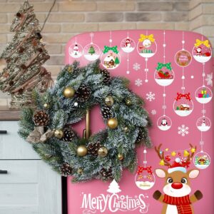 MISS FANTASY Christmas Window Clings Decorations 10 Sheets Large Merry Christmas Snowflake Window Stickers Decals for Glass Window Double Sided Christmas Decorations for Home Office School Classroom