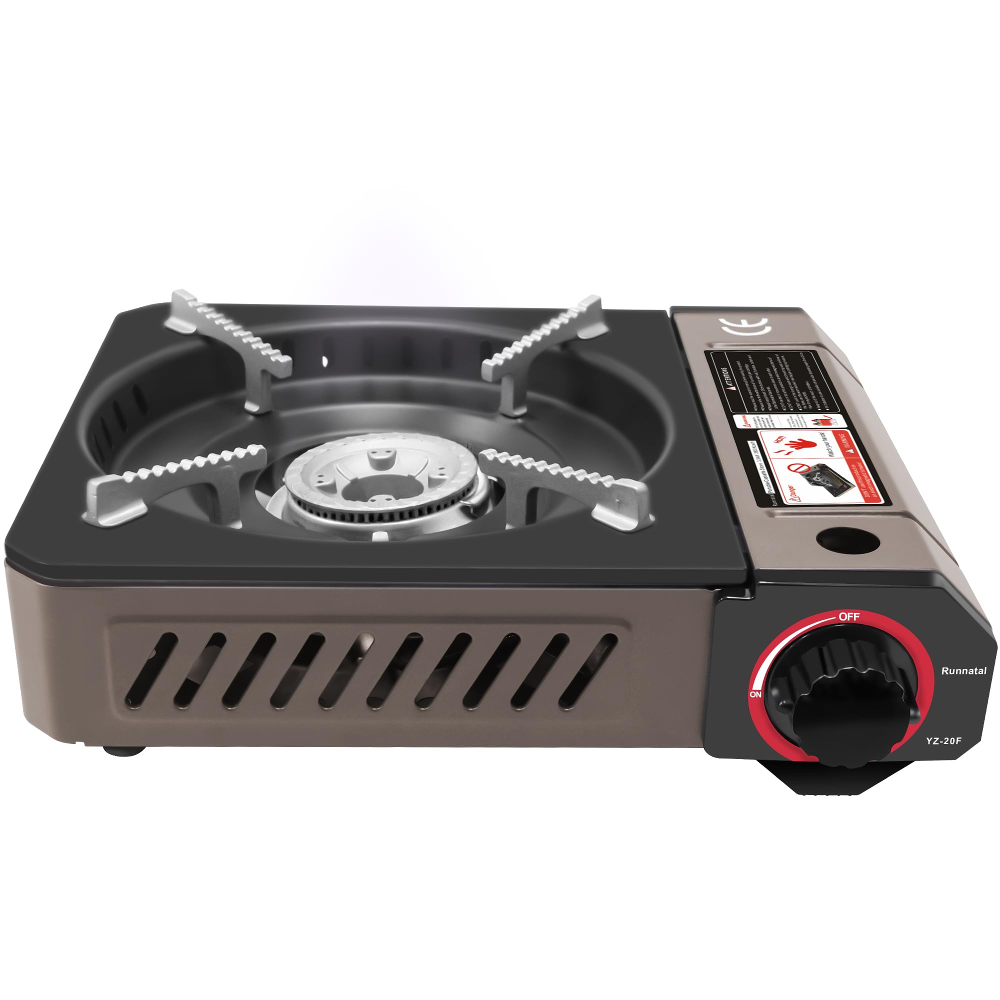 Runnatal Portable Camping Stove, 3300W High Power Butane Stove, Windproof Camping Stove, High Temperature Resistance, Perfect for Camping, Hiking and Emergency