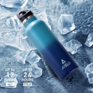 Arslo Stainless Steel Water Bottle with Straw - Insulated Water Bottle for Sports, Gym, School, Commute, Adults/Kids - Keep Cold for up to 24 Hours - Sweat/Leak-proof - 2 Lids - BPA Free