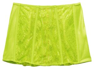 savage x fenty, women's, caged lace skirt, fuji apple green, m